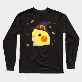 witch cockatiel doodle Long Sleeve T-Shirt